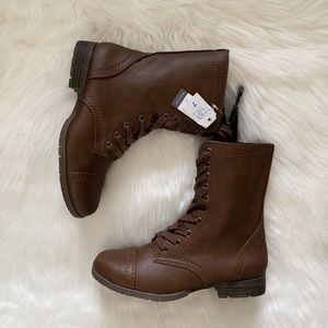 NWT Brown Combat Boots